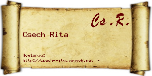 Csech Rita névjegykártya